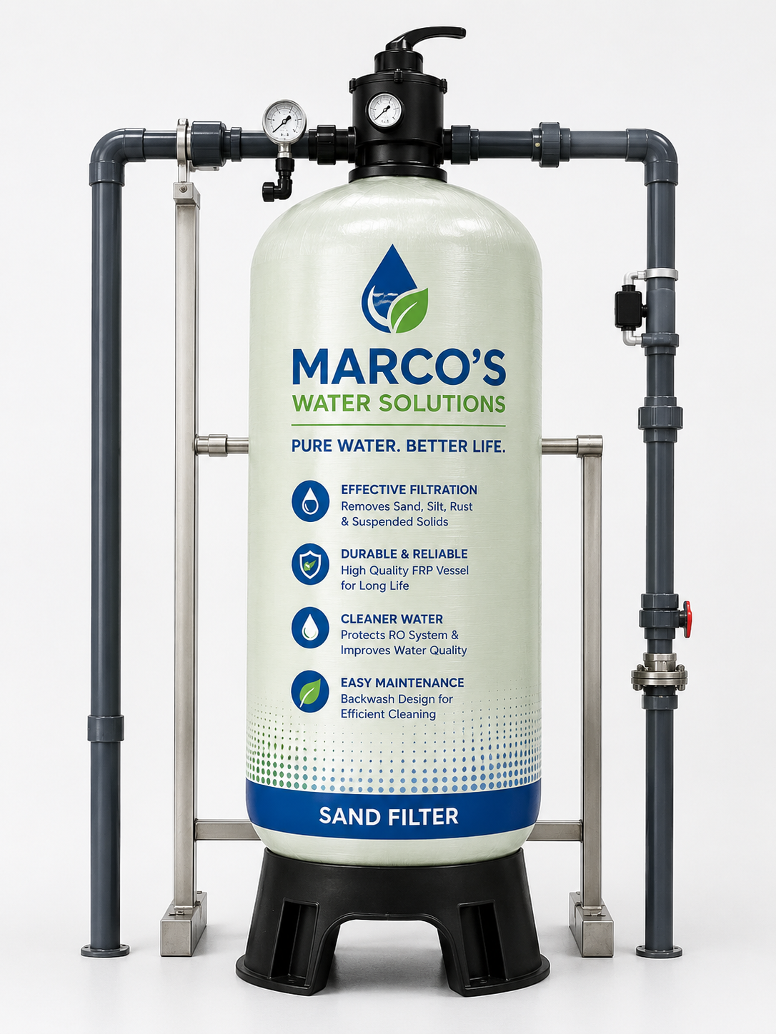 Marco's Water Solutions industrial sand filter